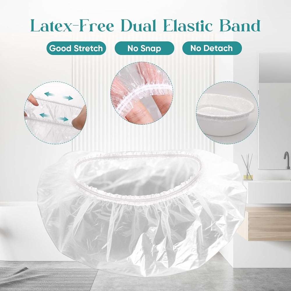 Charmyth Pedi Guard Bath Liners 100 Count Disposable Pedicure Liners, Spa Footsie Clear Pedi Guard Bath Liners for Foot Bath Spa Massage Thick Elastic - Image 6