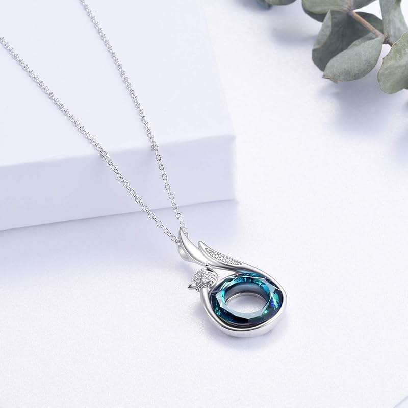 AOBOCO Sterling Silver Fox Tail Pendant Necklace Embellished With Crystals From Austria, Fine Jewelry Gifts for Fox Lovers and Women - Image 3