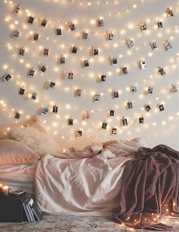 LECLSTAR Photo Clip String Lights 17Ft - 50 LED Fairy String Lights with 50 Clear Clips for Hanging Pictures, Photo String Lights with Clips - Perfect Dorm Bedroom Wall Decor Wedding Decorations - Image 1
