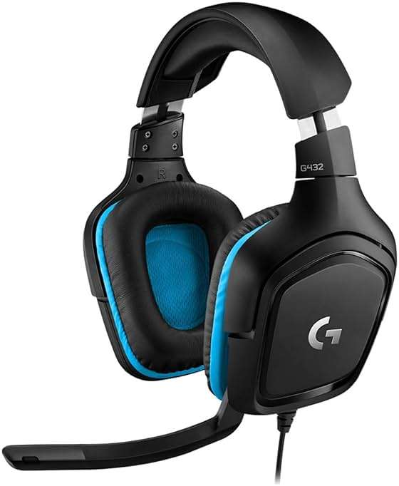 Logitech G432 Wired Gaming Headset, 7.1 Surround Sound, DTS Headphone:X 2.0, 50 mm Audio Drivers, USB and 3.5 mm Jack, Flip-to-Mute Mic, PC, Black - Image 3