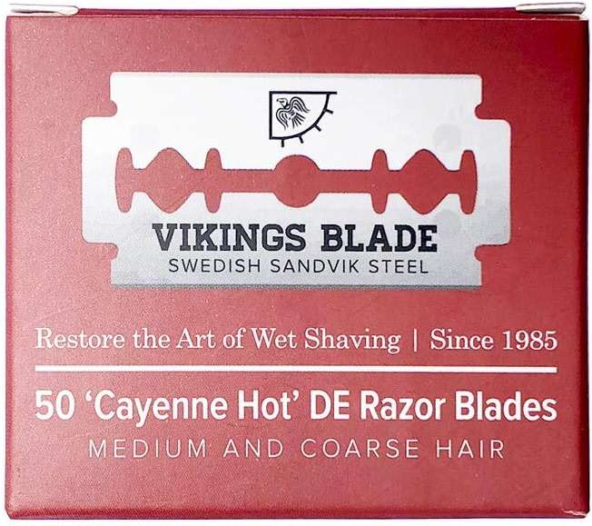 VIKINGS BLADE Double Edge Safety Razor Blades, 50x Blades, Swedish Steel + Platinum Coated, Replacement Razor Blades & Refills (Semi-Aggressive & Safe) - Image 3