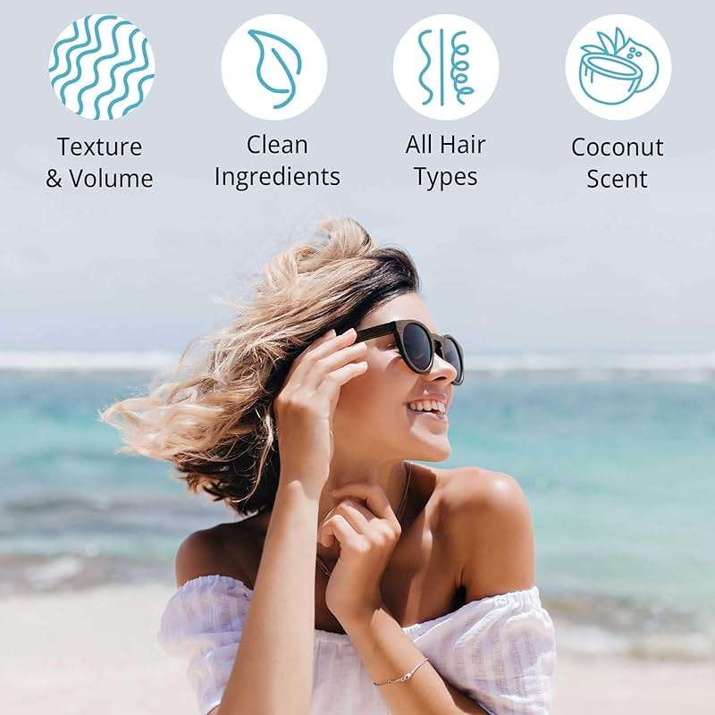 Beauty by Earth Sea Salt Spray - Aloe-Enhanced Beach Waves without Dryness, Texture & Volume Spray for All Hair Types, USA Made with Organic Ingredients, Ocean Waves Scent 6oz - Image 3