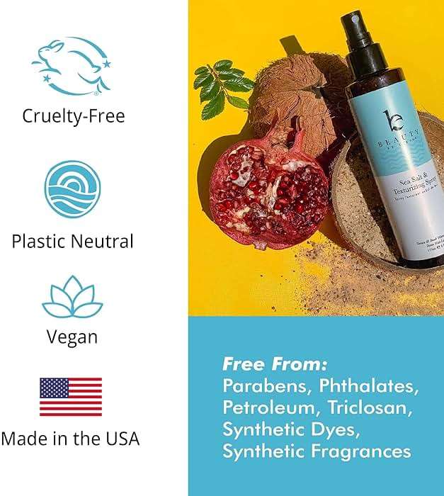 Beauty by Earth Sea Salt Spray - Aloe-Enhanced Beach Waves without Dryness, Texture & Volume Spray for All Hair Types, USA Made with Organic Ingredients, Ocean Waves Scent 6oz - Image 5