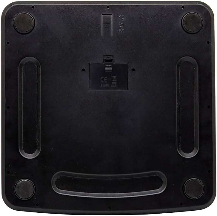 Taylor Digital Bathroom Scale, Body Weight Scale 400 LB Capacity, Carbon Fiber Anti-Slip Mat, 11.8 x 11.8 Inch Platform, Black - Image 7