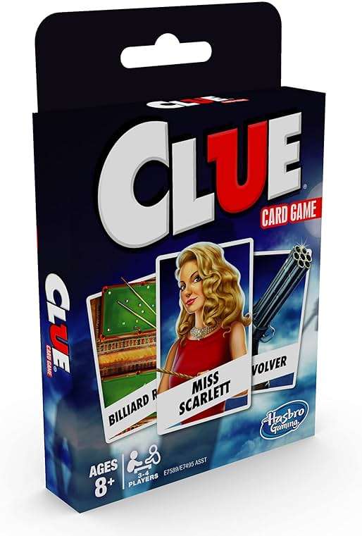 Hasbro Gaming Clue Card Game, 3-4 Player Strategy Game, Fun Summer Activities, Vacation Travel Essentials, Ages 8+ - Image 4