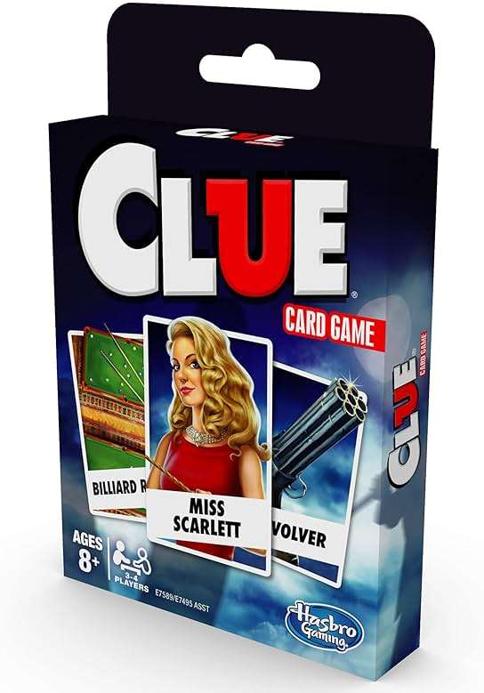 Hasbro Gaming Clue Card Game, 3-4 Player Strategy Game, Fun Summer Activities, Vacation Travel Essentials, Ages 8+ - Image 5