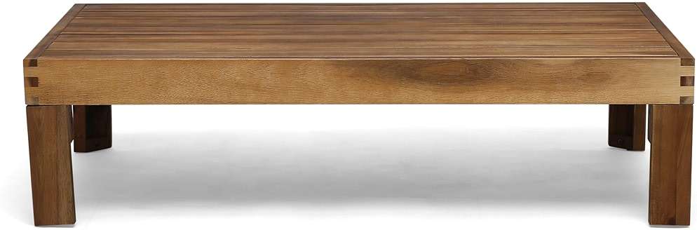 Christopher Knight Home Alice Outdoor 5 Piece Acacia Wood Sofa Set, Teak Finish, Beige - Image 6
