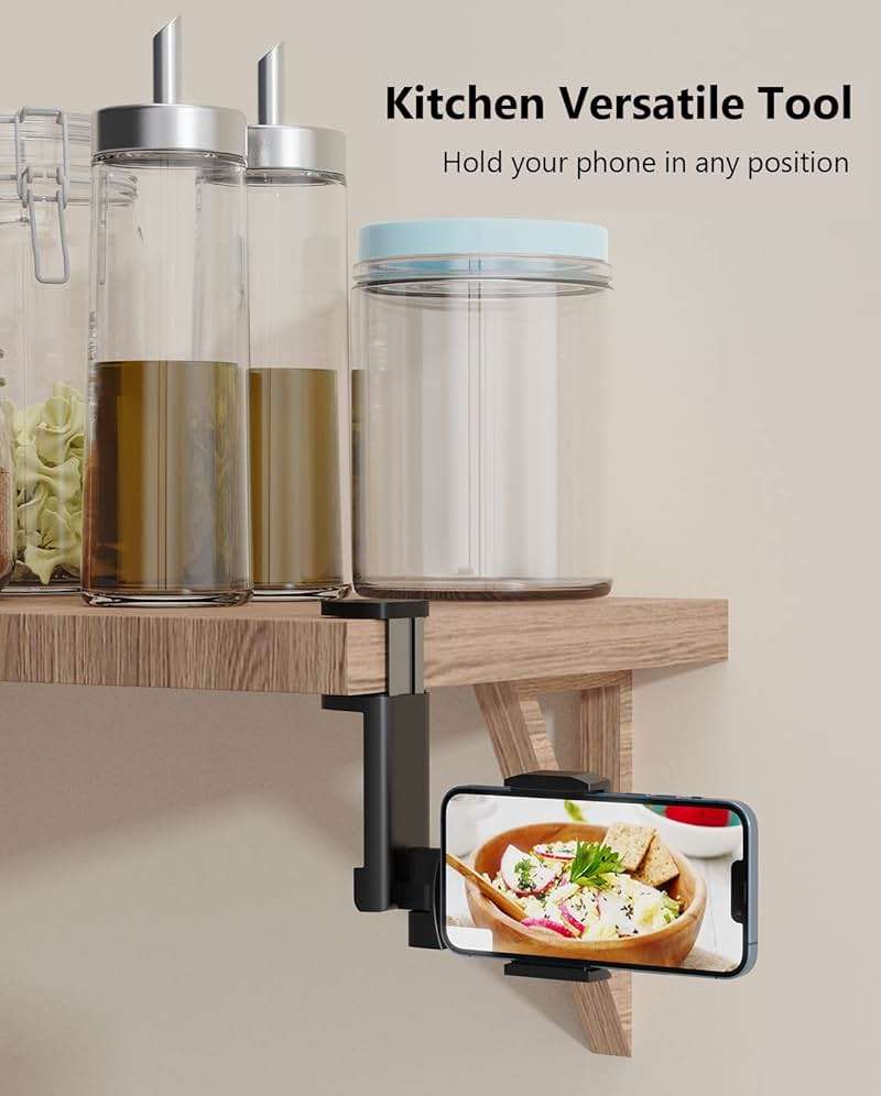 MiiKARE Airplane Travel Essentials Phone Holder, Universal Handsfree Phone Mount for Flying with 360 Degree Rotation, Accessory for Airplane, Travel Must Haves Phone Stand for Desk, Tray Table - Image 7