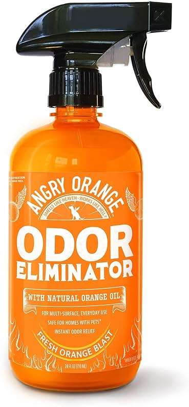 ANGRY ORANGE Pet Odor Eliminator for Dog and Cat Urine, Carpet Stains, and Strong Smells – Citrus Cleaner with Natural Orange Oil – 24 oz - Image 1