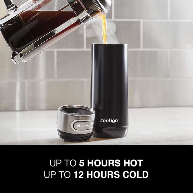 Contigo Luxe Vacuum-Insulated Stainless Steel Thermal Travel Mug 16 Ounces Stainless Steel - Image 4