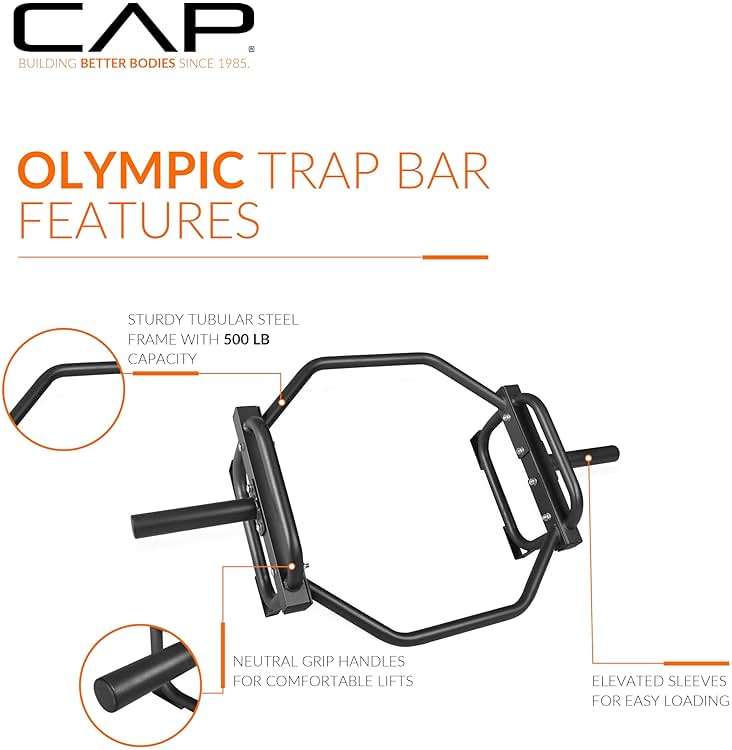 CAP Barbell Olympic Trap Bar and Shrug Bar for Deadlifts - Image 3