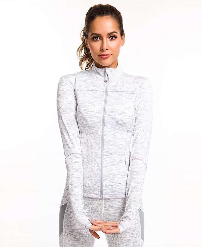 QUEENIEKE Womens Running Jackets Athletic Workout Scrub Jacket Track Full Zip Up Gym for Women Yoga Top - Image 4
