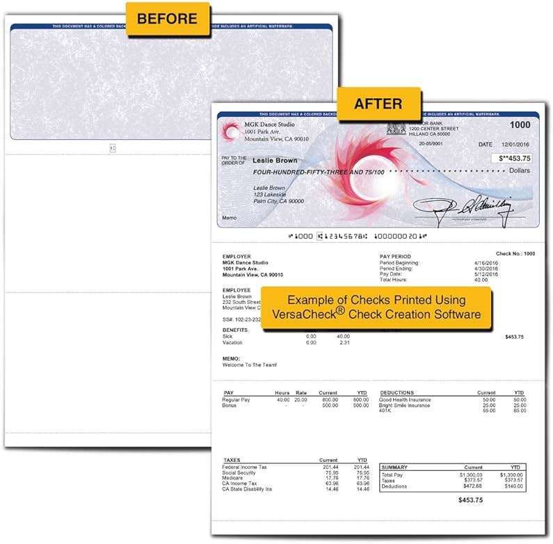 VersaCheck ValueChex - 1000 Blank Business Voucher Checks - Blue Classic - 1000 Sheets Form #1000 - Check on Top - Image 2