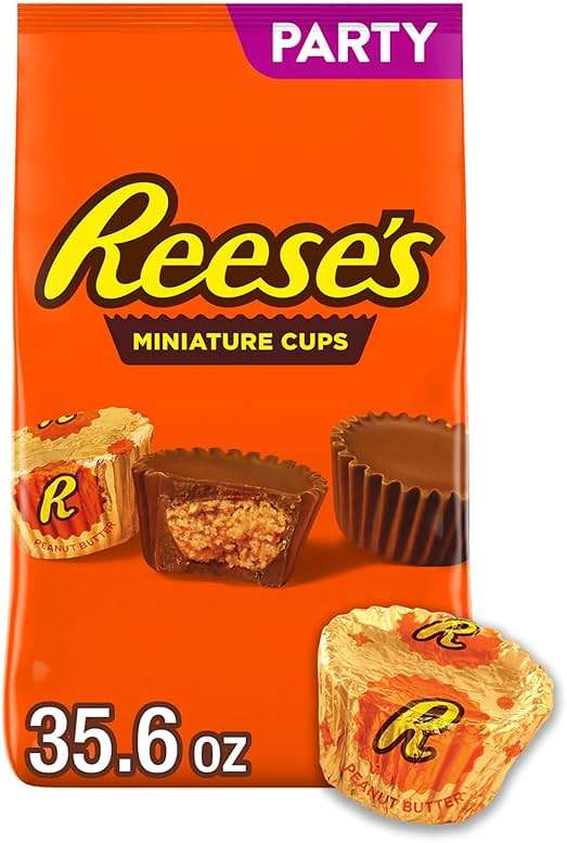 REESE'S Miniatures Milk Chocolate Peanut Butter Cups, Candy Party Pack, 35.6 oz - Image 1
