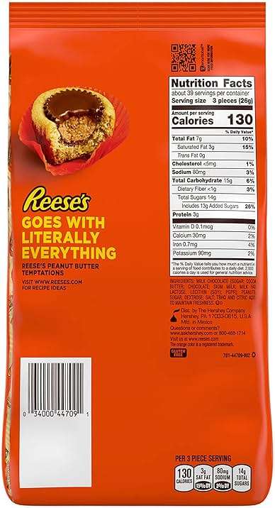 REESE'S Miniatures Milk Chocolate Peanut Butter Cups, Candy Party Pack, 35.6 oz - Image 2