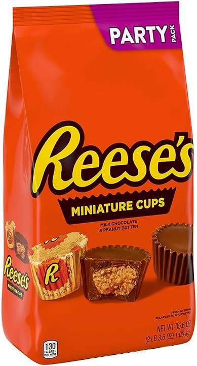 REESE'S Miniatures Milk Chocolate Peanut Butter Cups, Candy Party Pack, 35.6 oz - Image 3