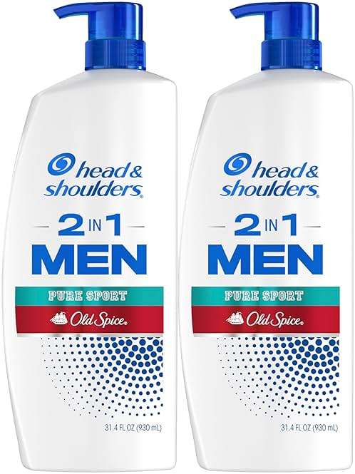 Head & Shoulders 2-in-1 Dandruff Shampoo and Conditioner Set, Clinically Proven Dandruff & Itch Relief, Lemon-Lime Scent of Old Spice Pure Sport, Nourish Scalp & Hair, 31.4 Fl Oz Each, 2 Pack - Image 2
