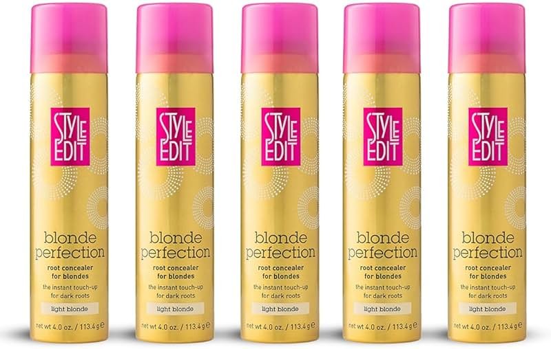 Style Edit Root Touch Up Spray | Temporary Hair Color for Gray Roots and Thinning Hair | Salon-Quality, Transfer-Resistant Hair Concealer | Light Blonde, 4 oz - Product Image