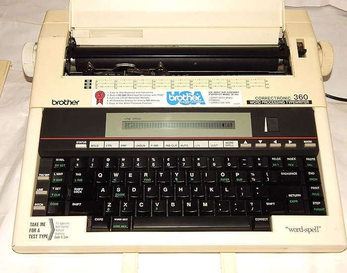 Brother Electric Typewriter Correctronic Word Processing Model 360 LCD Readout Screen and New Cartridge (Renewed) - Image 2