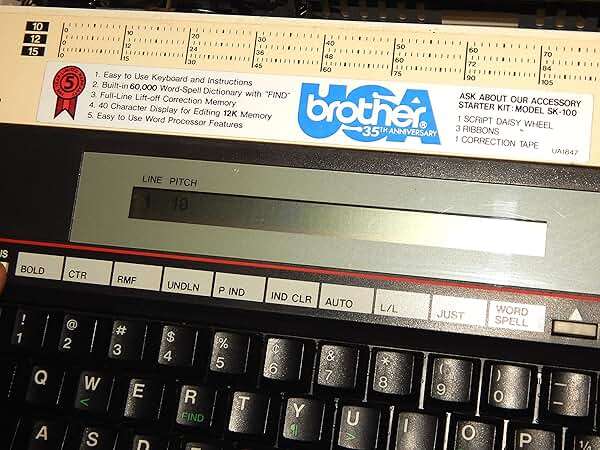 Brother Electric Typewriter Correctronic Word Processing Model 360 LCD Readout Screen and New Cartridge (Renewed) - Image 3