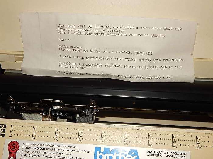 Brother Electric Typewriter Correctronic Word Processing Model 360 LCD Readout Screen and New Cartridge (Renewed) - Image 4