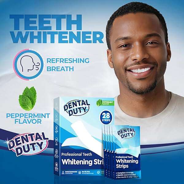 Dental Duty Teeth Whitening Strips – 28 Strips (14 Treatments) – Gentle Carbamide Peroxide Whitening – Removes Coffee, Tea & Wine Stains – Enamel Safe - Image 7