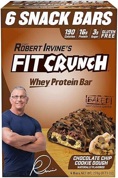 FITCRUNCH Snack Size Protein Bars, World’s Only 6-Layer Baked Bar, Just 3g of Sugar & Soft Cake Core (6 Bars, Chocolate Chip Cookie Dough) - Image 3
