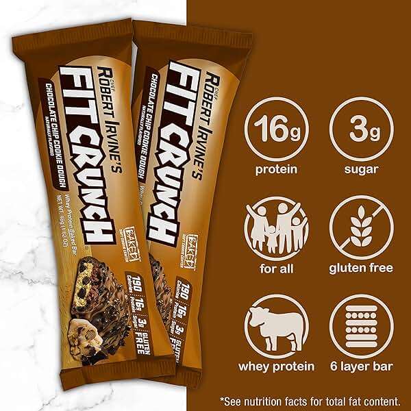 FITCRUNCH Snack Size Protein Bars, World’s Only 6-Layer Baked Bar, Just 3g of Sugar & Soft Cake Core (6 Bars, Chocolate Chip Cookie Dough) - Image 7