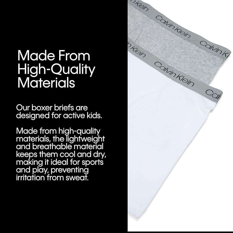 Calvin Klein Kids Boys' Modern Cotton Boxer Brief Underwear 5-Pack - Image 7