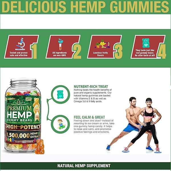 WELLUTION Hemp Gummies – High Potency 1,500,000 MCG – Natural Fruity Bear for Relaxation and Peace - Fast-Acting - Gluten Free - 60ct - Image 4
