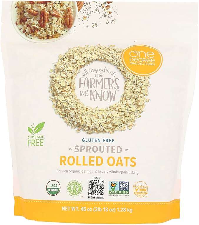 One Degree Organic Foods Organic Sprouted Rolled Oats, 45 OZ - Image 1