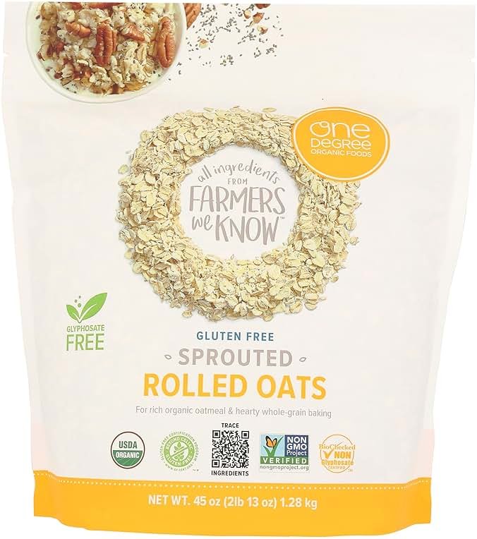 One Degree Organic Foods Organic Sprouted Rolled Oats, 45 OZ - Product Image