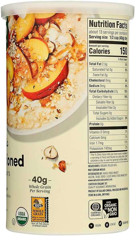 365 by Whole Foods Market, Organic Old Fashioned Rolled Oats, 18 Ounce - Image 4