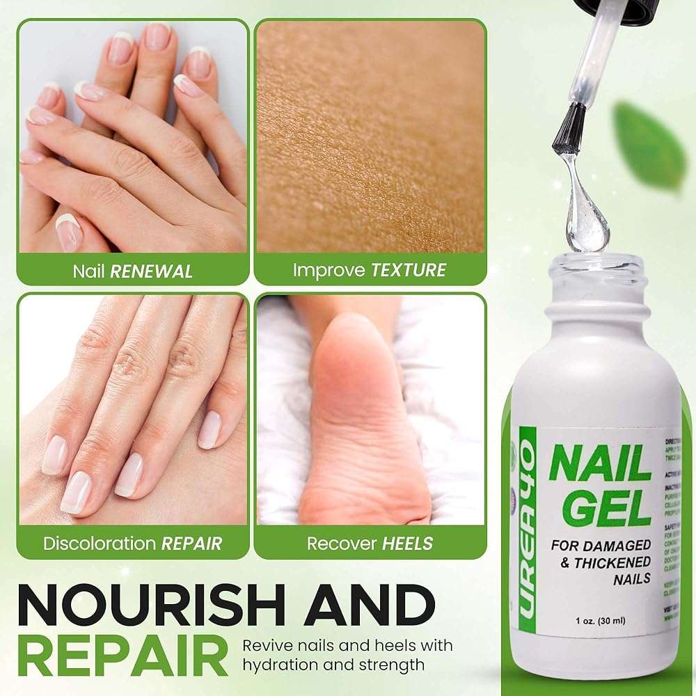 Urea Nail Gel - Softens Cracked Heel Calluses & Thick Toenails - Repairs Damaged, Yellow, Discolored Nails – Highly Effective & Quick-Dry Fingernails & Toenail Treatment (Urea 40%) - Image 5