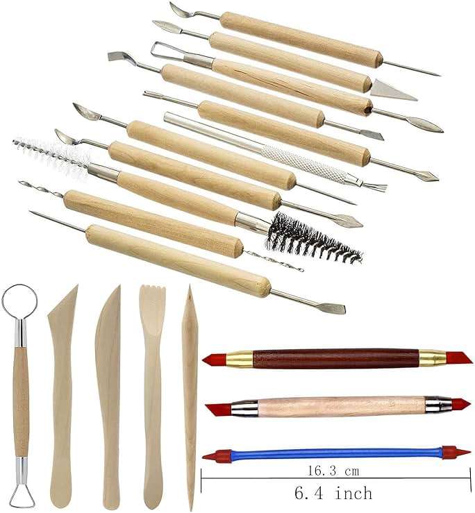Augernis Pottery Sculpting Tools 32PCS Ceramic Clay Carving Tools Set for Beginners Expert Art Crafts Kid's After School Pottery Classes Club Children Students - Image 5