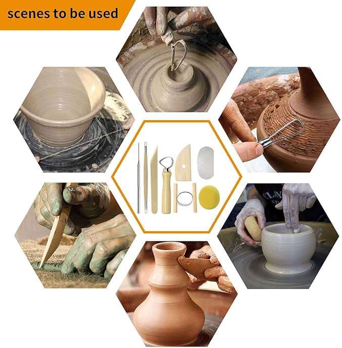 Augernis Pottery Sculpting Tools 32PCS Ceramic Clay Carving Tools Set for Beginners Expert Art Crafts Kid's After School Pottery Classes Club Children Students - Image 7