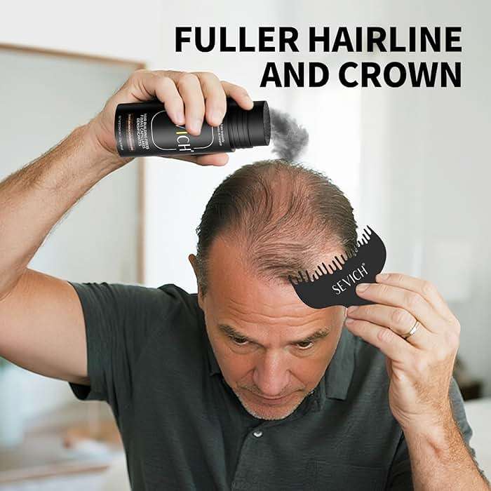 SEVICH Hair Fibers Refill 100g - Compatible with Most Brand Bottles | Hair Building Fibers for Thinning Hair | Instant Thickening Powder for Men & Women | 5-Second Natural Coverage,Dark Brown - Image 4
