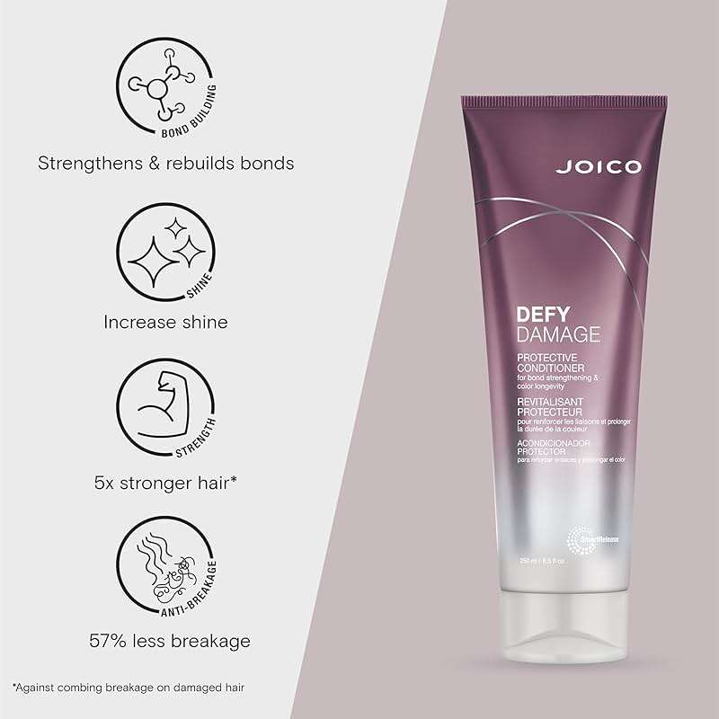 Joico Defy Damage Protective Conditioner | For Color-Treated Hair | Strengthen Bonds & Preserve Hair Color | With Moringa Seed Oil & Arginine - Image 3