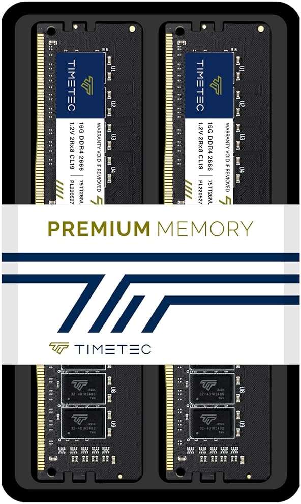 Timetec 32GB KIT (2x16GB) DDR4 2666MHz (PC4-2666V) PC4-21300 UDIMM Desktop RAM – 288-Pin 1.2V CL19 Non-ECC Unbuffered DIMM Memory Module Upgrade - Image 6