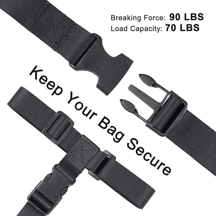 Vigorport Luggage Straps, Luggage Connector Straps for Suitcases Add A Bag and Connect Your 2 Suitcases Together Adjustable Attachment Accessories Belts (1'' Width S Size) - Image 3