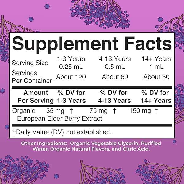 MARYRUTH'S Elderberry Liquid Drops for Adults & Kids | Immune Support | Antioxidant | Overall Wellness | Elder Berry Extract | USDA Organic | Sugar Free | Vegan | Non-GMO | Gluten Free | 1 Fl Oz - Image 2