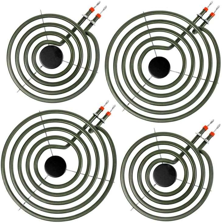 S-Union 4 Pack MP22YA Electric Range Burner Element Unit Set - 2 pcs MP15YA 6" and 2 pcs MP21YA 8" Replacement for Hardwick & Kenmore & Maytag & Norge & Whirlpool Electric Range Stove - Image 1