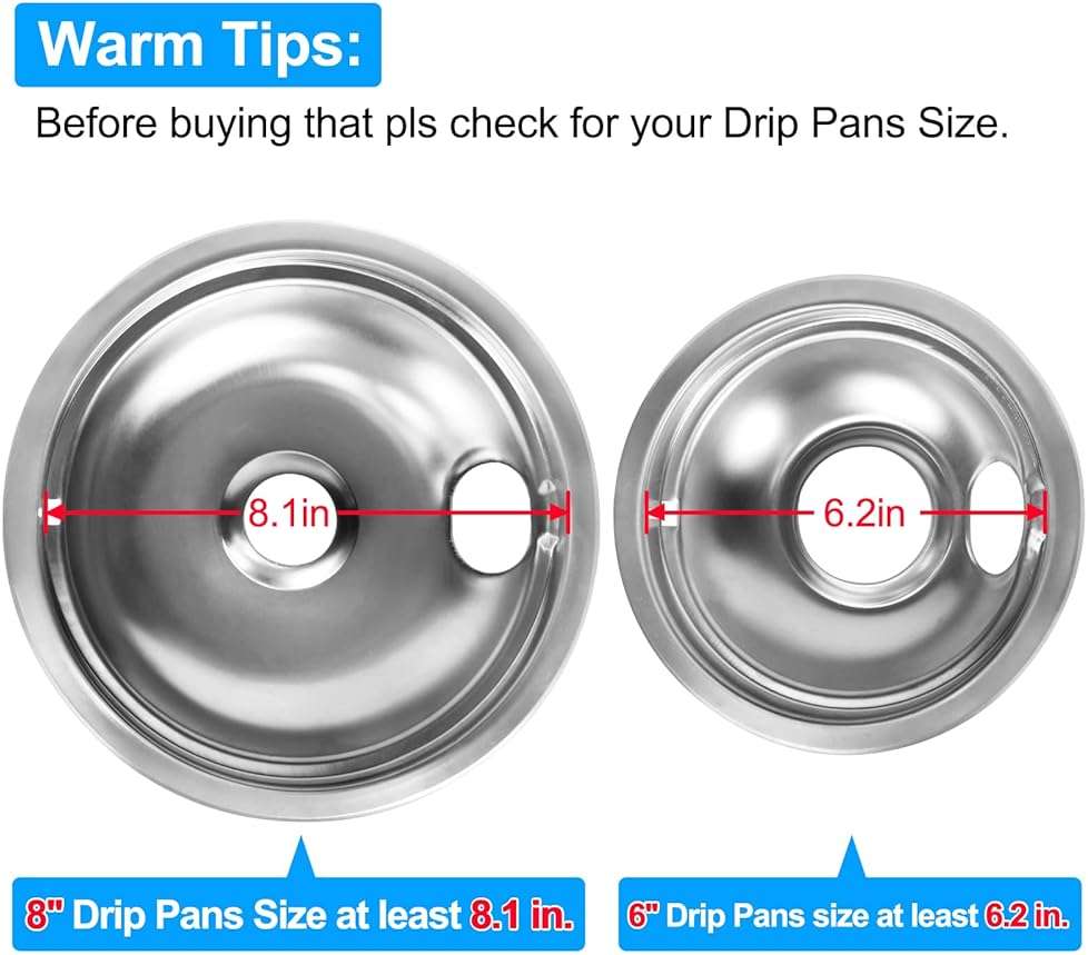 S-Union 4 Pack MP22YA Electric Range Burner Element Unit Set - 2 pcs MP15YA 6" and 2 pcs MP21YA 8" Replacement for Hardwick & Kenmore & Maytag & Norge & Whirlpool Electric Range Stove - Image 6