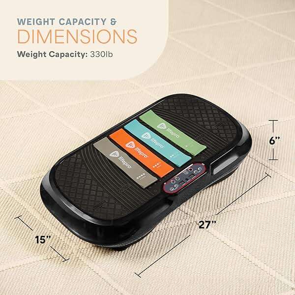 Lifepro Waver Vibration Plate Exercise Machine for Lymphatic Drainage, Muscle Activation, Full-Body Workout Vibrating Platform with Loop Bands, Fitness Equipment for Strength Toning & Fat Loss - Image 6