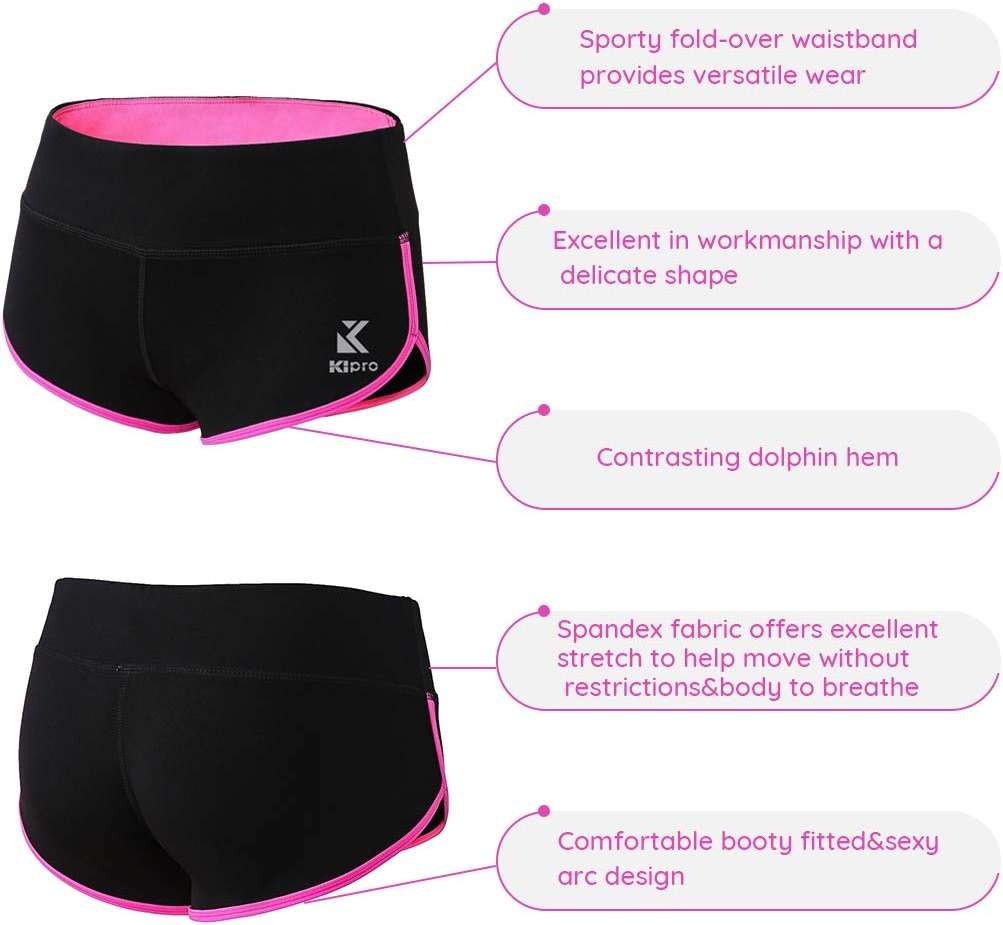 Kipro Women's Active Shorts Fitness Sports Yoga Booty Shorts for Running Gym Workout - Image 3