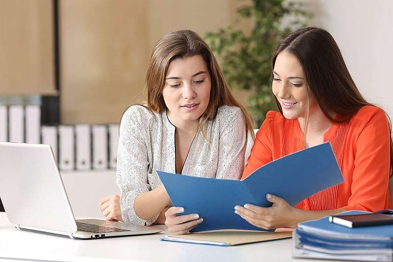 Better Office Products Two Pocket Portfolio Folders, 50-Pack, Light Blue, Letter Size Paper Folders, 50 Pieces, Lt. Blue - Image 2