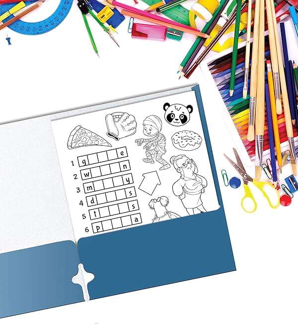 Better Office Products Two Pocket Portfolio Folders, 50-Pack, Light Blue, Letter Size Paper Folders, 50 Pieces, Lt. Blue - Image 3