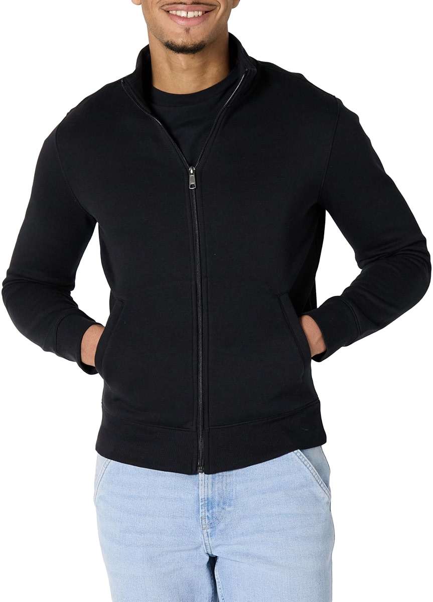Amazon Essentials Men's Fleece Zip Up Mock Neck Sweatshirt, Midweight, Regular Fit - Image 1