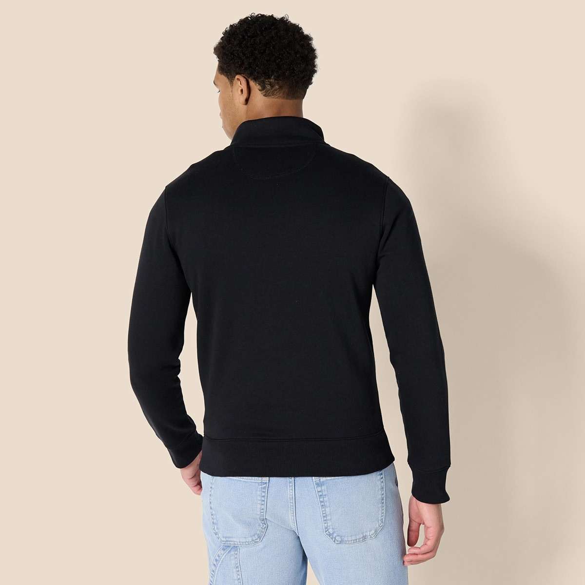 Amazon Essentials Men's Fleece Zip Up Mock Neck Sweatshirt, Midweight, Regular Fit - Image 3