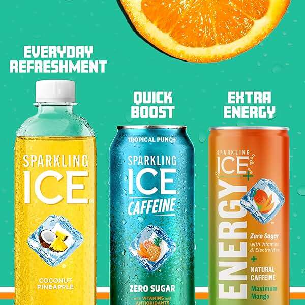Sparkling Ice Caffeine Tropical Punch Sparkling Water with Caffeine, Zero Sugar, with Antioxidants and Vitamins,16 fl oz Cans (Pack Of 12) - Image 7